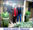 Feature image A group of people standing in front of a house with the words seventh garden makeover.