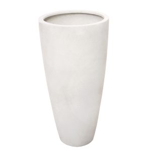 Urban crucible white tall singular pot for feature plants