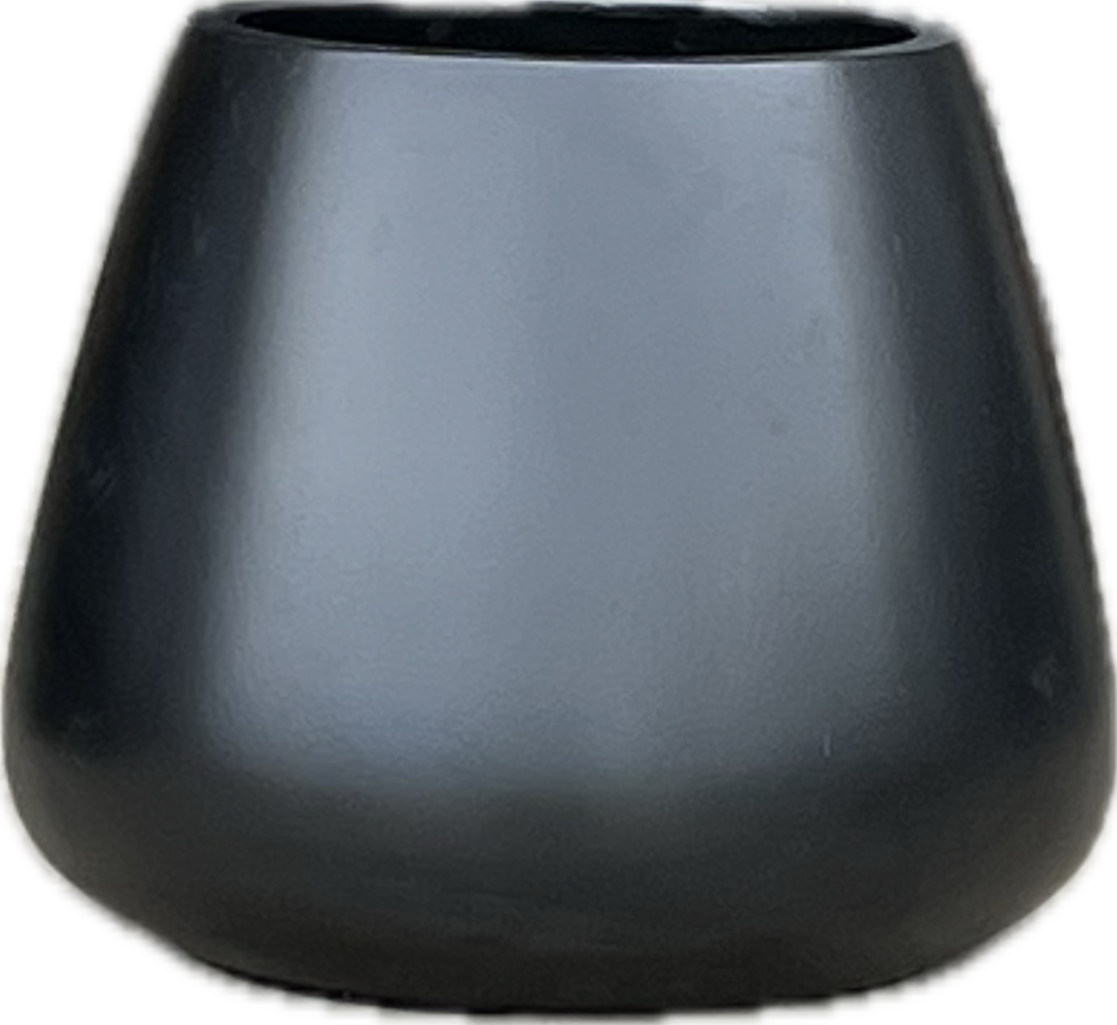 A Vaucluse Sack Pot Black 70x55cm L on a white background.