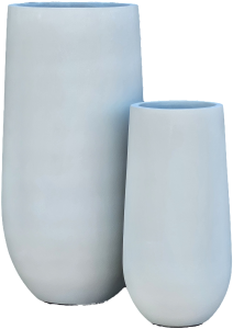 A Vaucluse Tall Vase White 37x70cm L on a black background in Vaucluse.