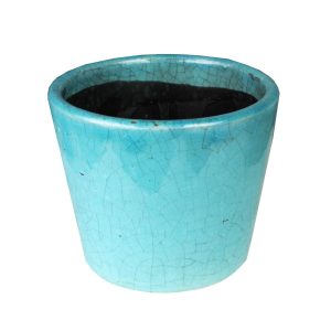 Tang Antique Cover Pot Rustic Blue S 12x10cm