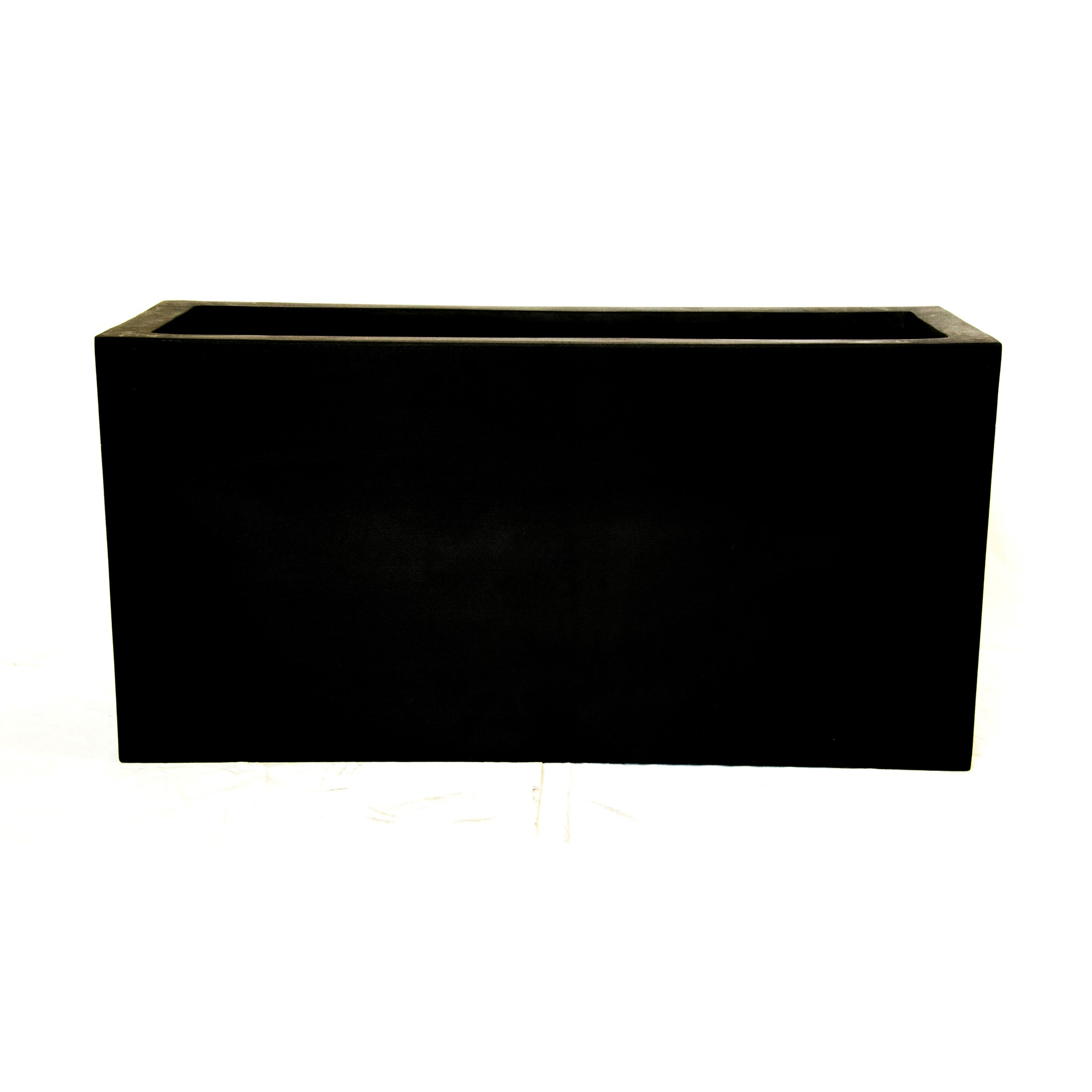 The Urban Trough Black XL 150x54x65cm planter box features a matt finish and rectangular shape, displayed against a plain white background.