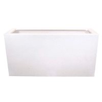 The Urban Trough White M 100x40x50cm planter features smooth surfaces and is displayed front-facing against a plain background.