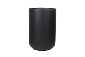 The GardenLite Highball Planter Black XS (28x40cm) is a tall, cylindrical planter with a smooth matte finish, shown standing upright against a white background.