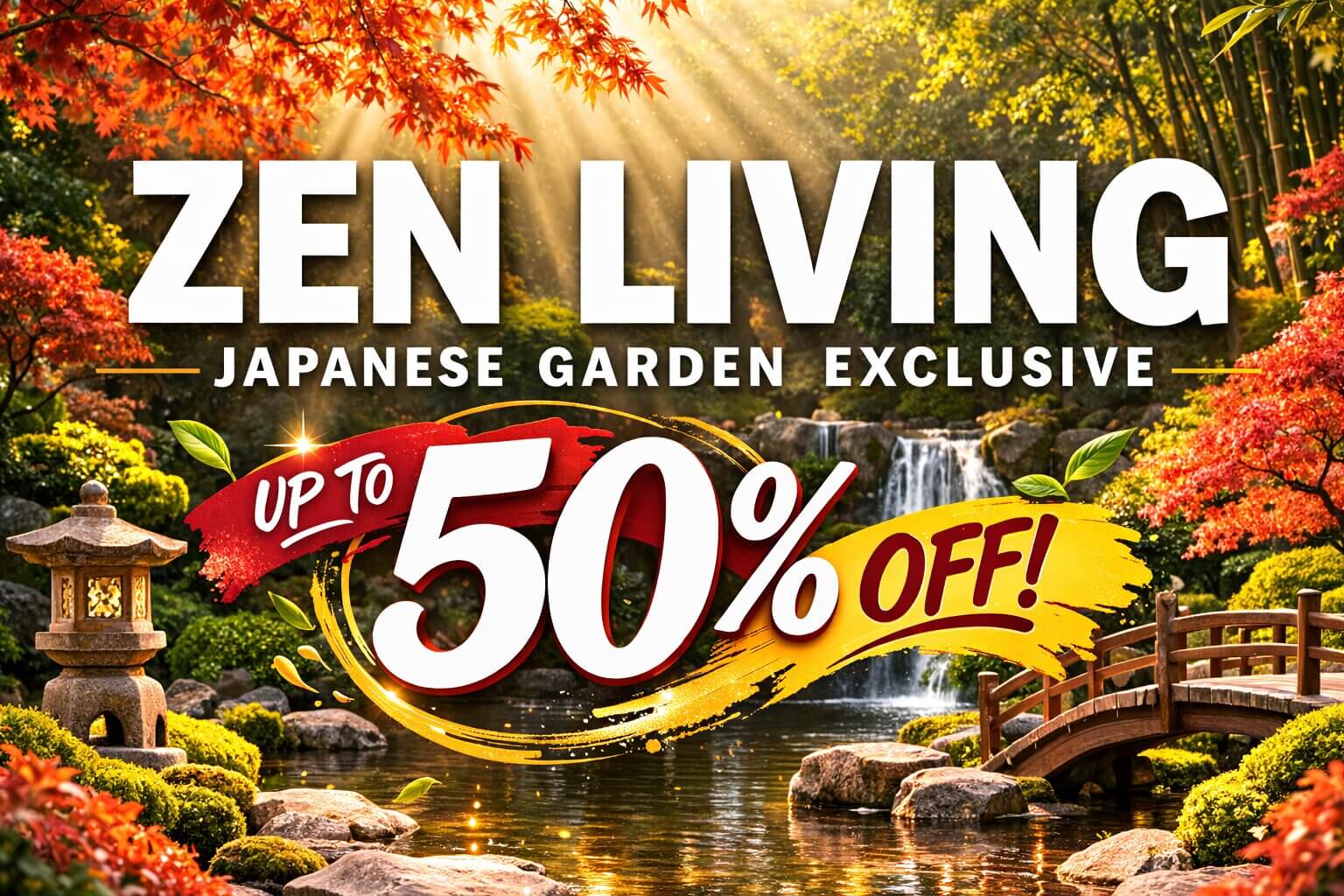 Zen Living Japanese Garden Exclusive- Up to 50% Off!